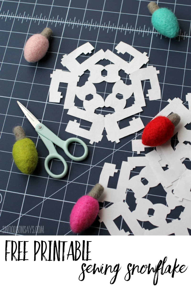 printable sewing snowflake template