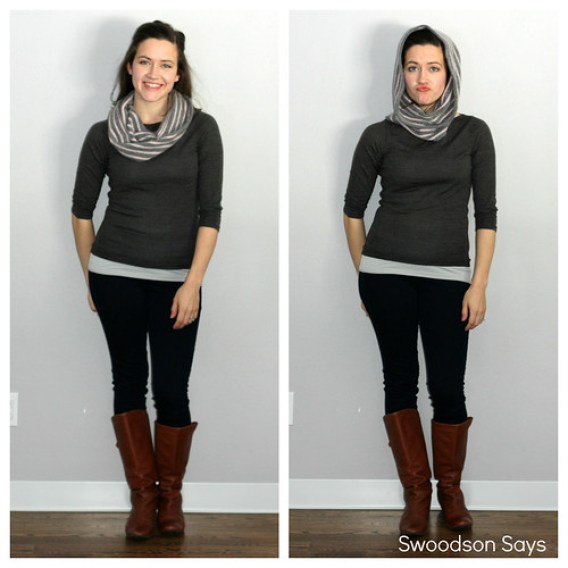 how to make an upcycled sweater scarf