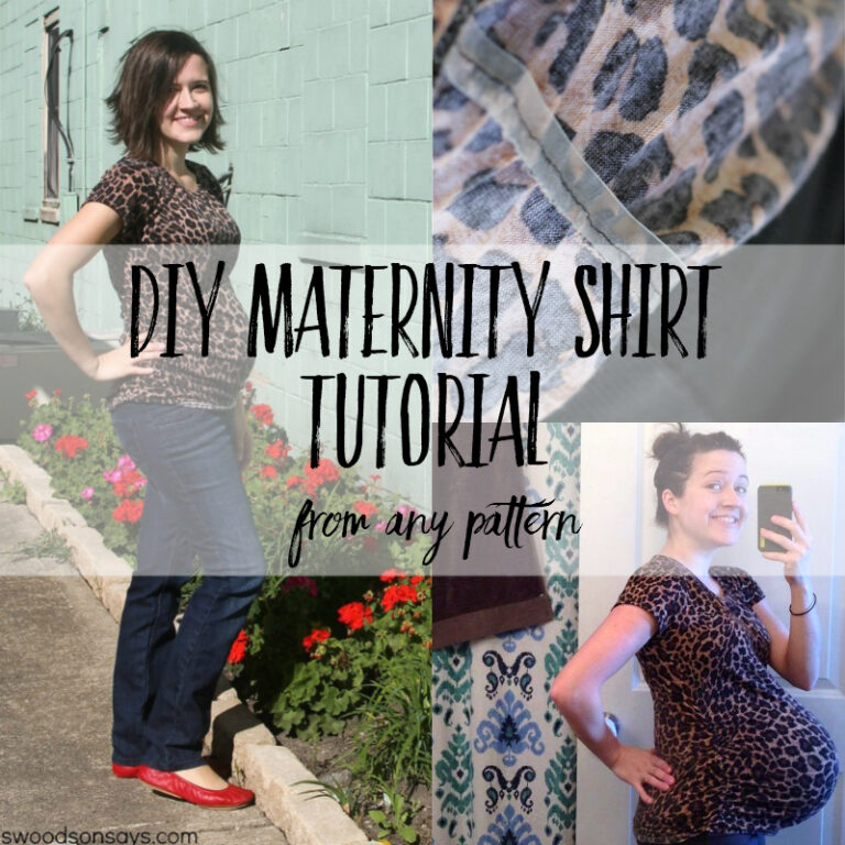 DIY ruched maternity shirt - from any pattern - Swoodson Says