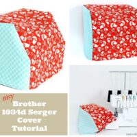 How to sew a cover for your Brother 1034d serger! Simple sewing tutorial with photo instructions to sew a dust cover for your serger.