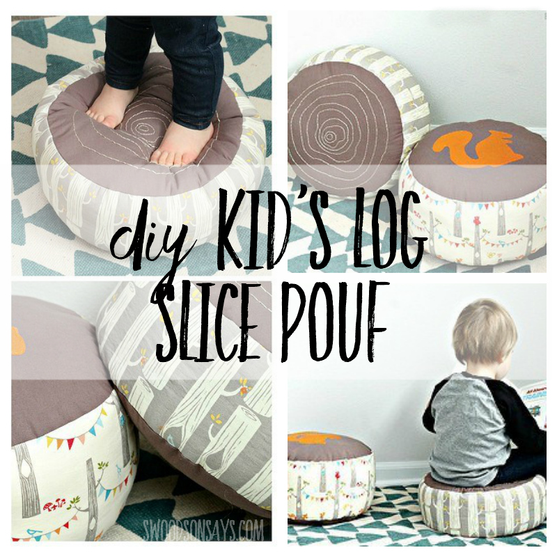 DIY Kids Pouf – Log Slice Pillow Tutorial