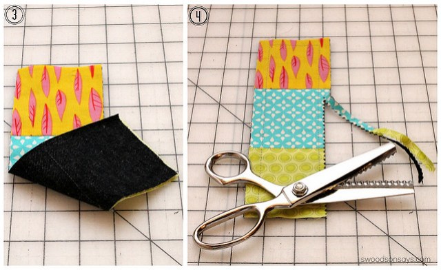 fabric bookmark without a pattern