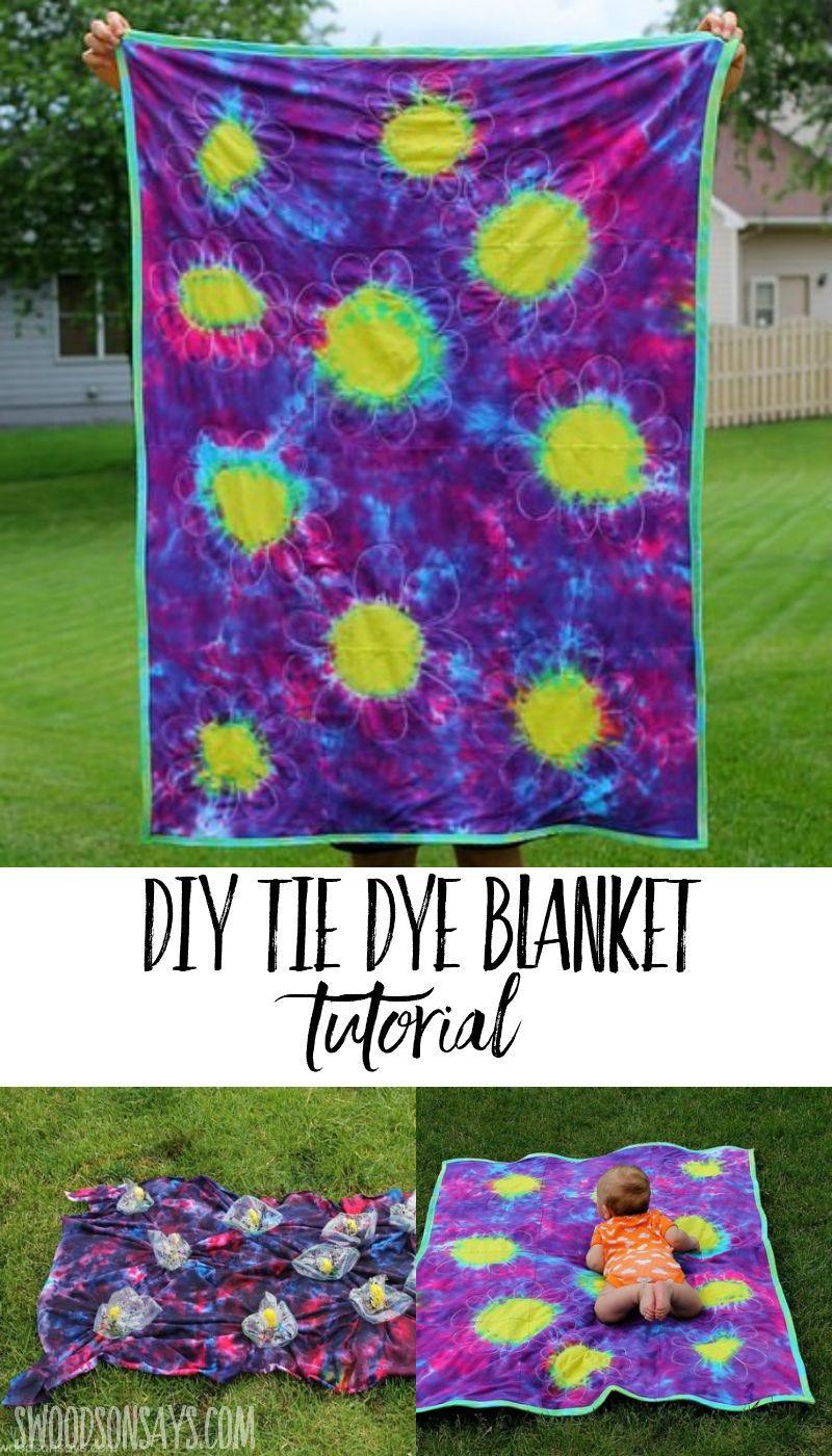 upcycled tie dye blanket sewing tutorial