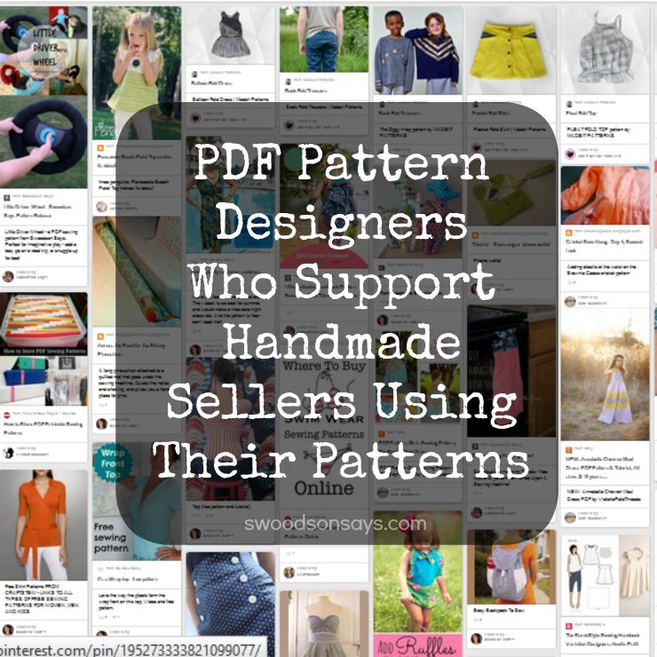 PDF Pattern Designers who allow WAHMs and Etsy Sellers to sell from their patterns.