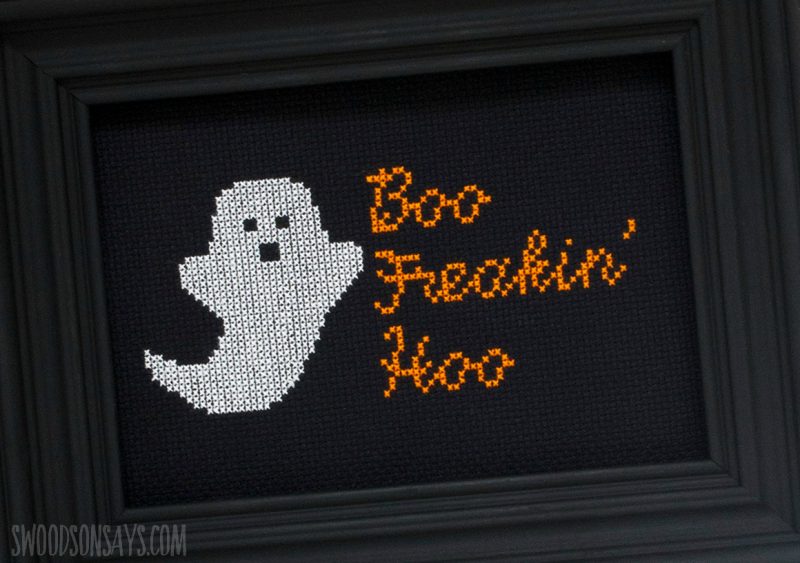 free halloween cross stitch pattern ghost