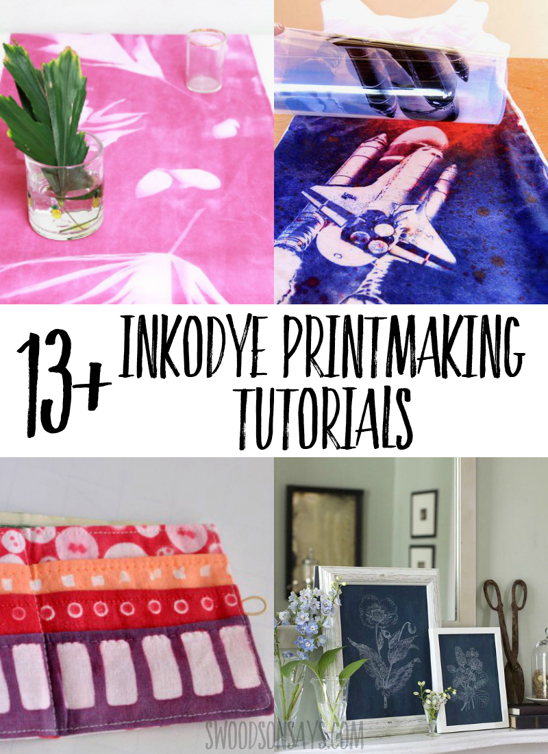Try printmaking with sunshine! Check out this list of Inkodye ideas to try out with this fun dye material. A great summer craft to personalize a shirt or make fun diy wall decor. #crafts #diy #dye 