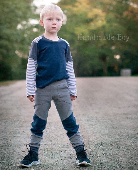 colorblocked sewing pattern for boys