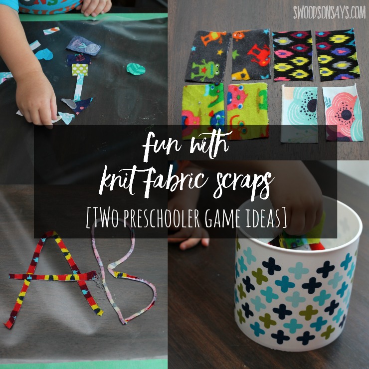 Knit Fabric Scrap Games – Preschooler Activities!