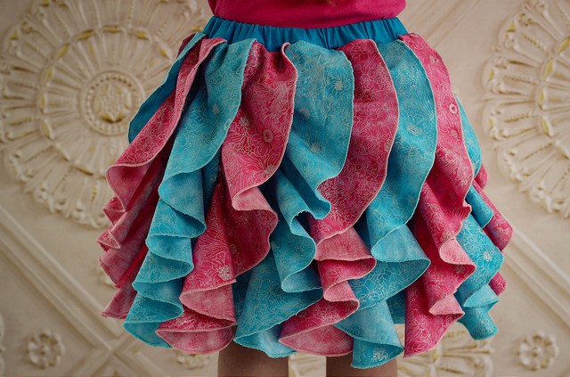 upcycle ruffle skirt sewing pattern