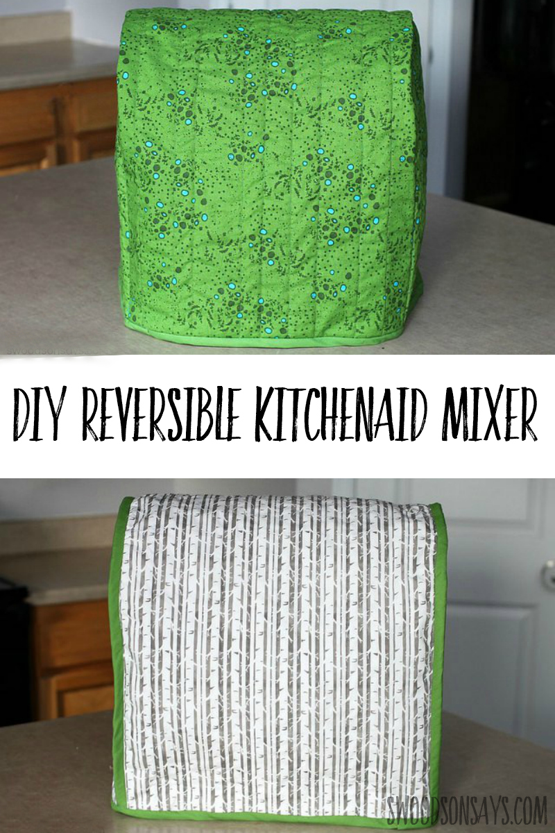 Check out this reversible kitchenaid mixer cover pattern! Linked in the post, see this quilted version and what the scraps were made into. #sewing