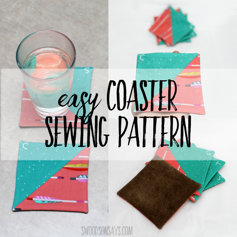 Easy coaster sewing pattern