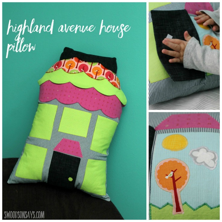 Highland Avenue House Pillow, sewn by Swoodson Says