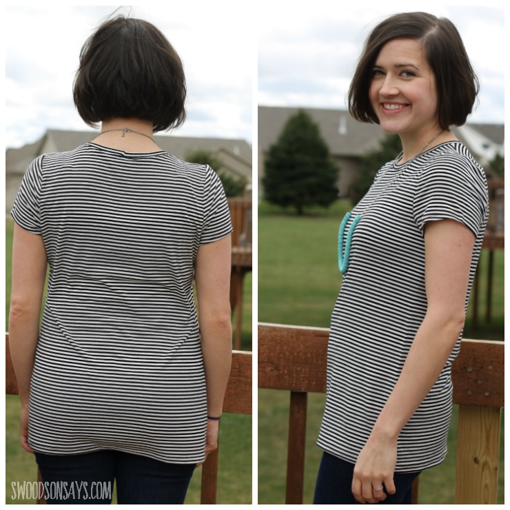 Lark tee pattern review back and side