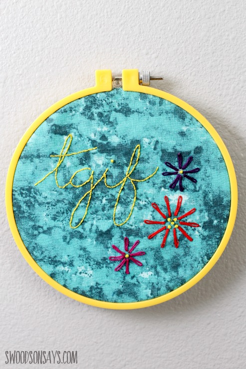 TGIF sassy embroidery pattern