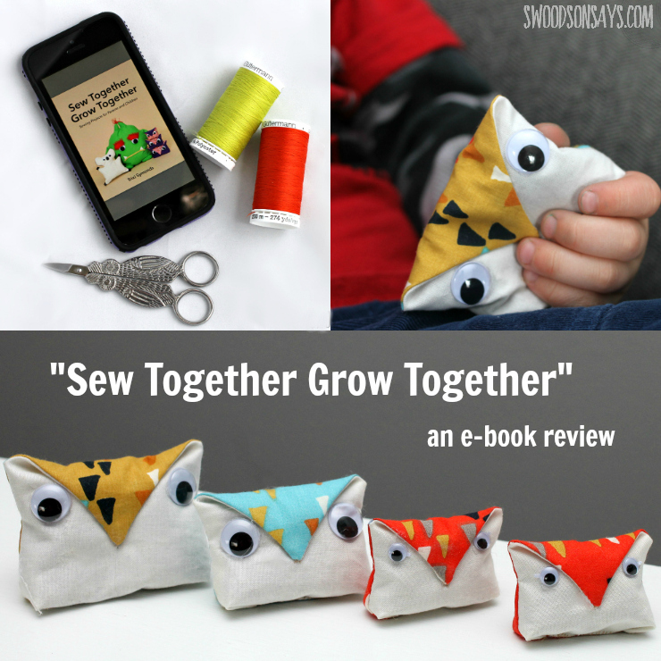  Hoping to teach your child how to sew? An e-book review for "Sew Together Grow Together", an e-book full of projects for your kids. All hand sewing, no machine required, just lots of creativity!