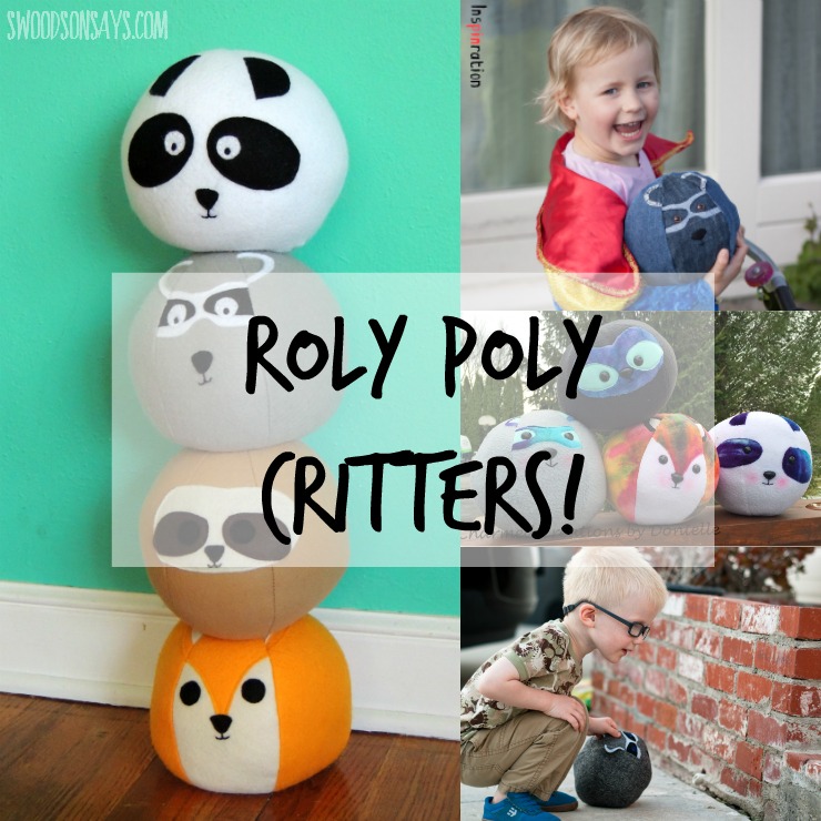 Roly Poly Critters are a softie sewing pattern. Make a panda, sloth, raccoon, and fox that are perfect for snuggling, playing, and throwing! They are cute stuffed animals that roll.