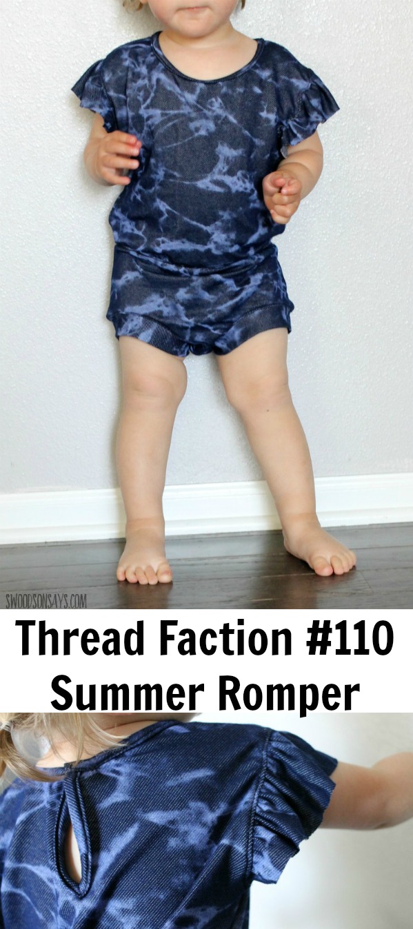 Thread Faction #110 Romper - a PDF Sewing Pattern for a summer romper with flutter sleeves. Perfect summer romper to sew for a girl!