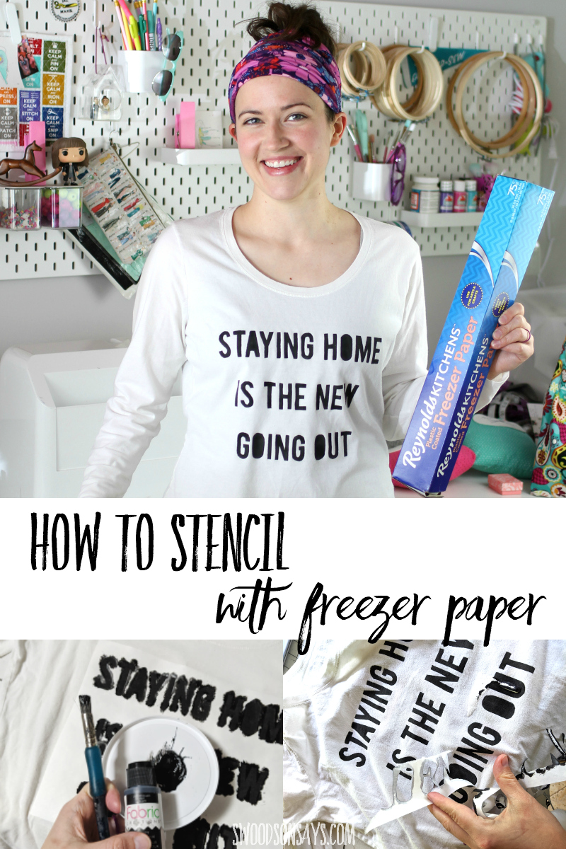 how to stencil with freezer paper