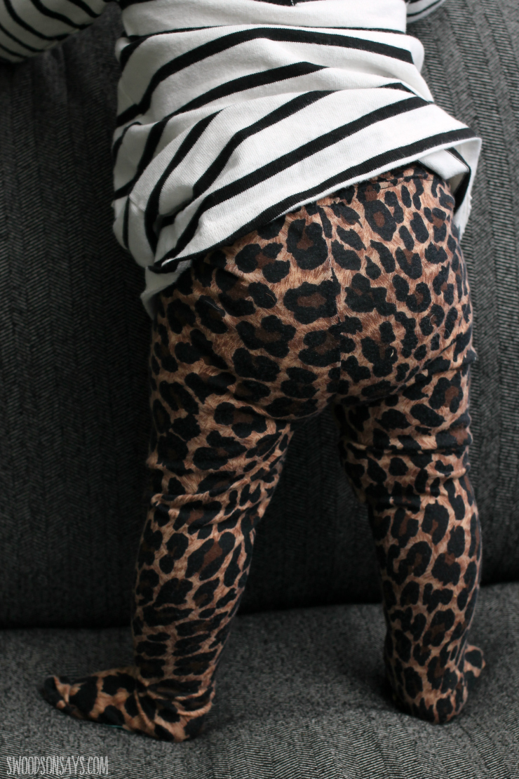 leopard baby tights