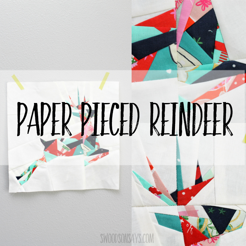 Paper Pieced Geometric Reindeer