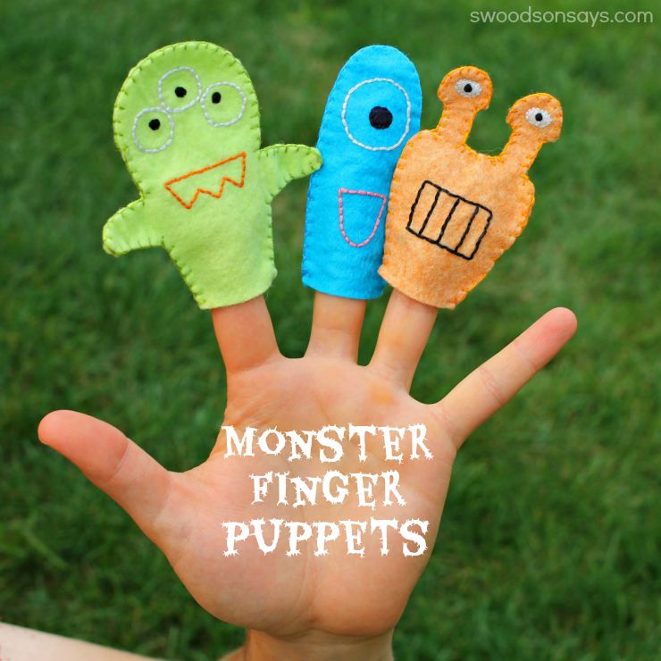 Monster Finger Puppets Pattern – for Fleecefun.com