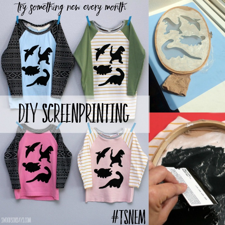 Think screenprinting has to be hard? I tried it at home, using an embroidery hoop and pantyhose! Check out the other materials I used, and how the shirts turned out. Such a fun and easy printmaking technique.