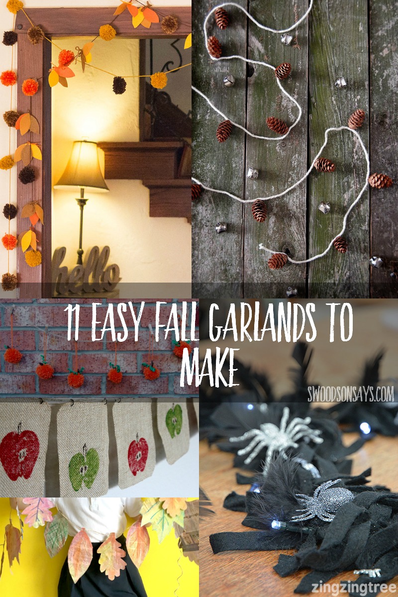 Get in the festive fall mood, with these easy DIY garland ideas! From leaves to Halloween ghosties, you'll love these craft ideas. 