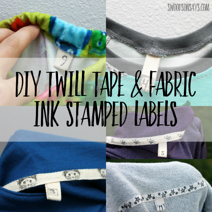 Check out how easy it is to make diy clothing labels with twill tape and fabric ink! Super cheap and they hold up great, this is perfect for handmade gifts and clothes. #diylabels #clothinglabels #twilltape