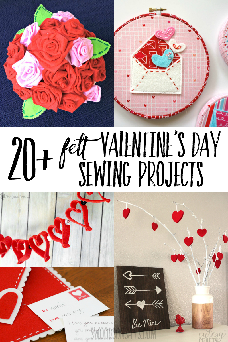 Bust out the glue gun and get festive with one of these felt Valentine's Day crafts! Fun felt sewing Valentine patterns and diy ideas. 