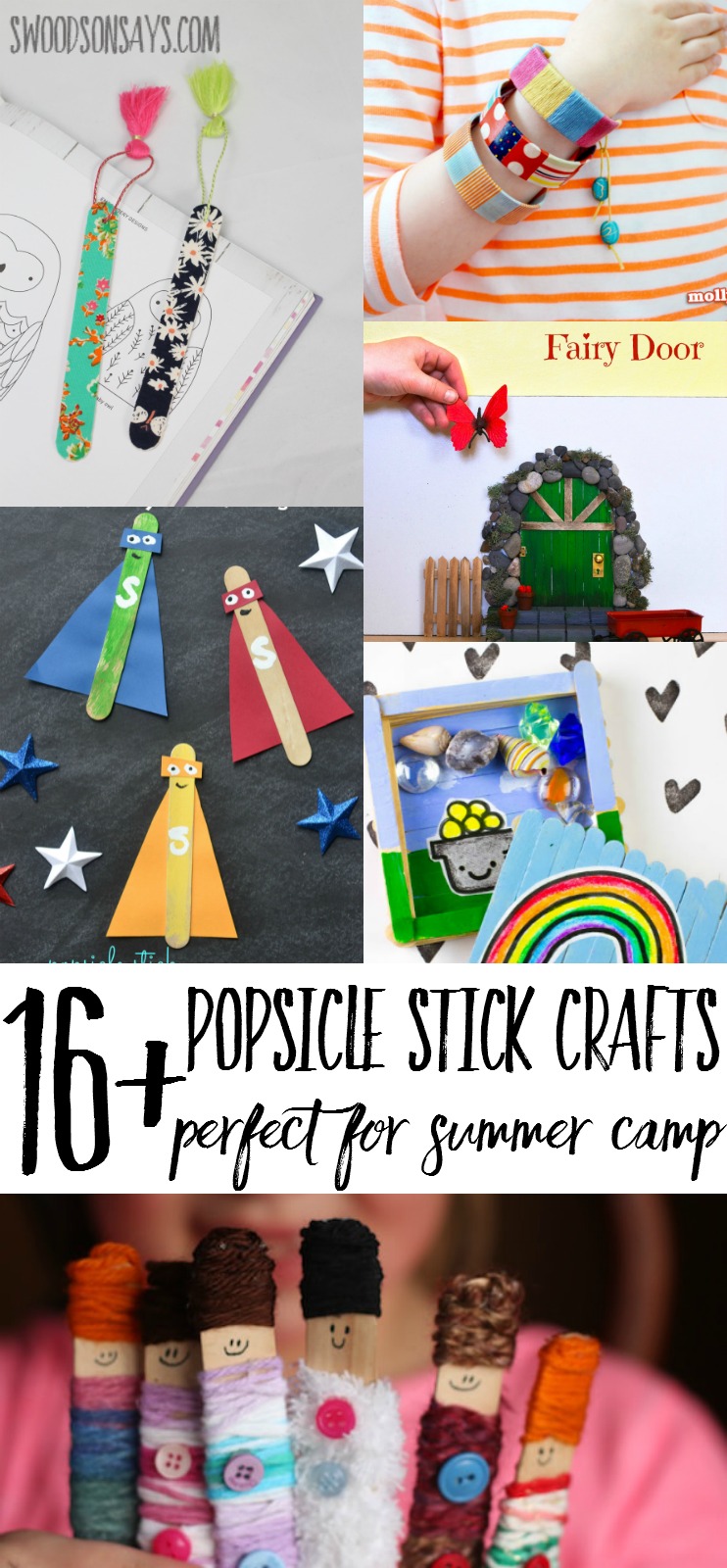 Craft sticks are the perfect craft supply for summer camp - cheap and fun! Here's a list of popsicle stick crafts for summer camps - get some friends together and get crafty! 