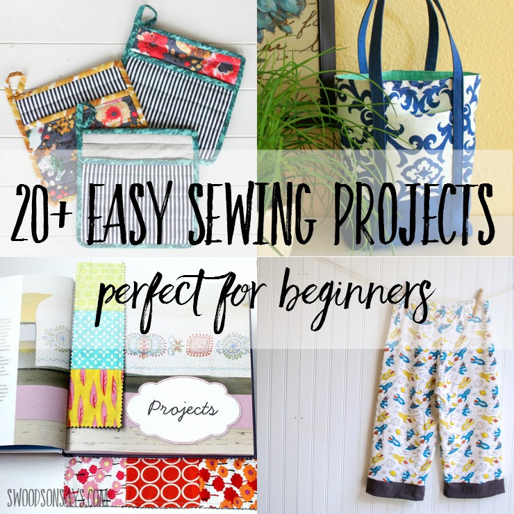 A big list of beginner sewing projects that are fun and easy to make! Simple sewing tutorials with pictures to help along the way, there is a beginner sewing project for everyone on this list!