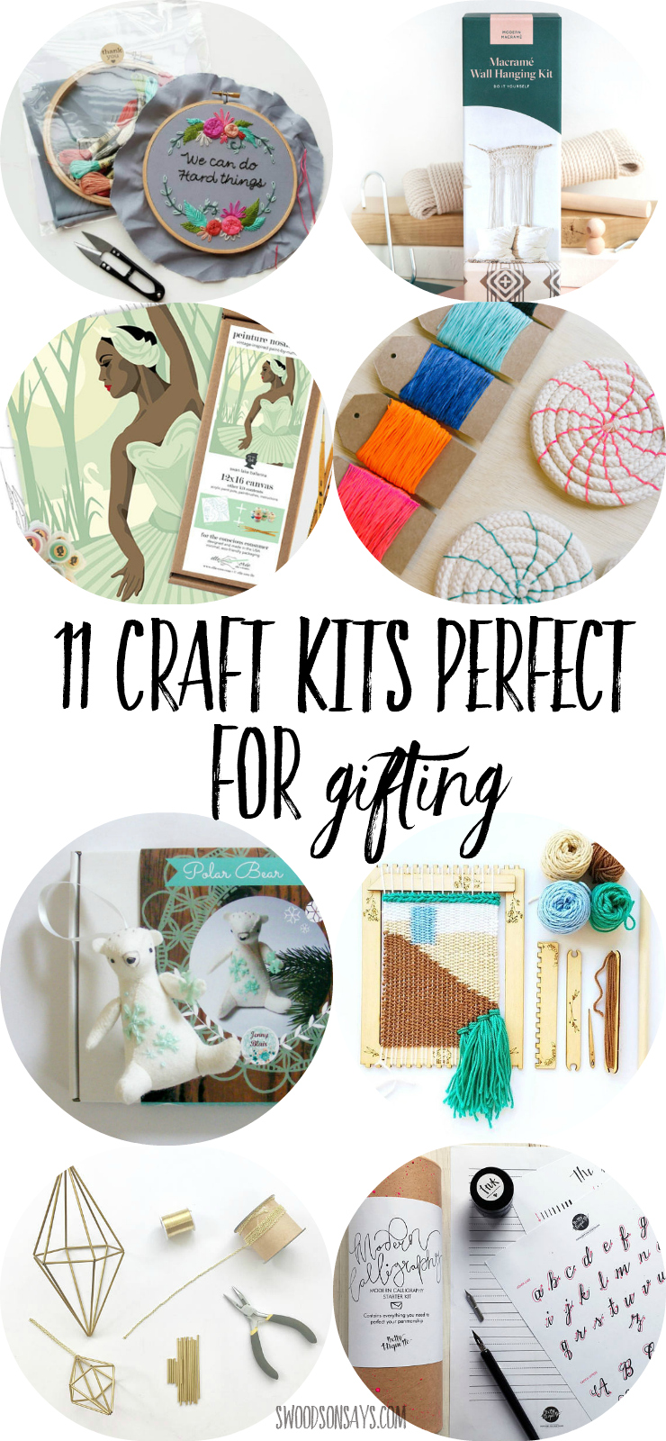 Hunting gift ideas for crafters? Help them try a new medium with these craft kids perfect for gifting! Craft kits mean they don't have to buy any supplies or hunt down tutorials, it is all included. Check out these modern craft kits and get shopping! #craftkit