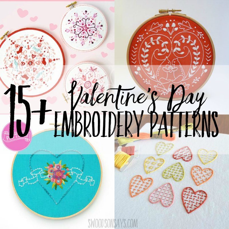 15+ Valentine’s Day hand embroidery patterns