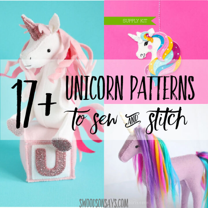 17+ DIY stuffed unicorn patterns & unicorn sewing projects