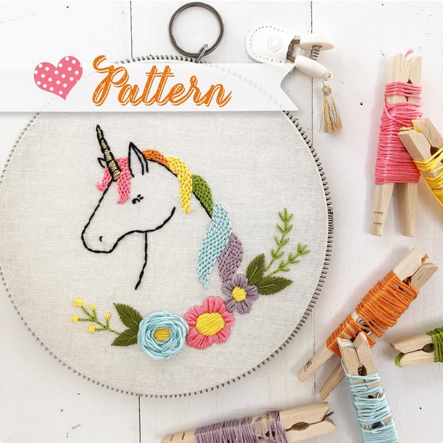 unicorn embroidery pattern