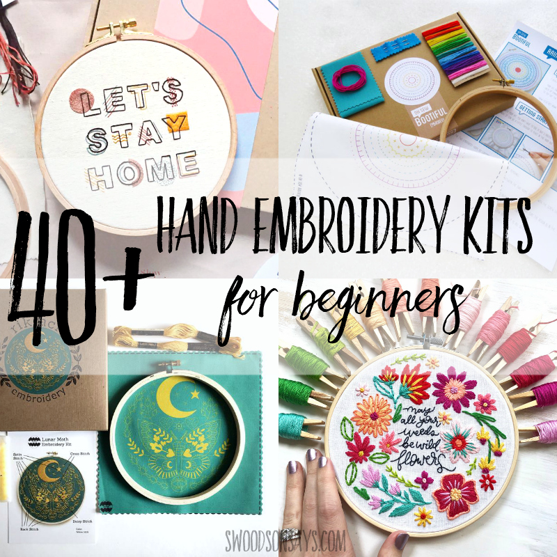 40+ best modern embroidery kits for beginners - Swoodson Says