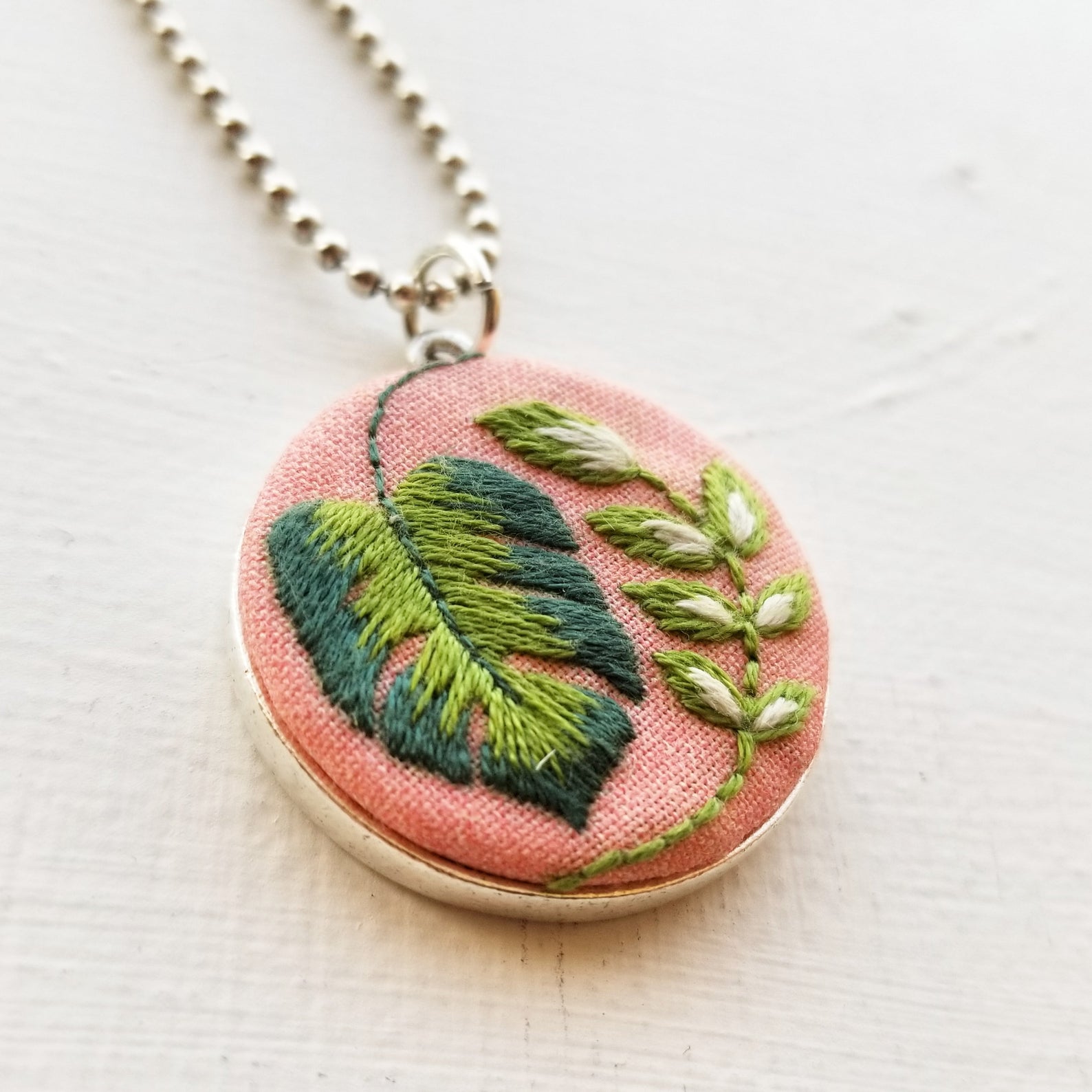 embroidered necklace kit