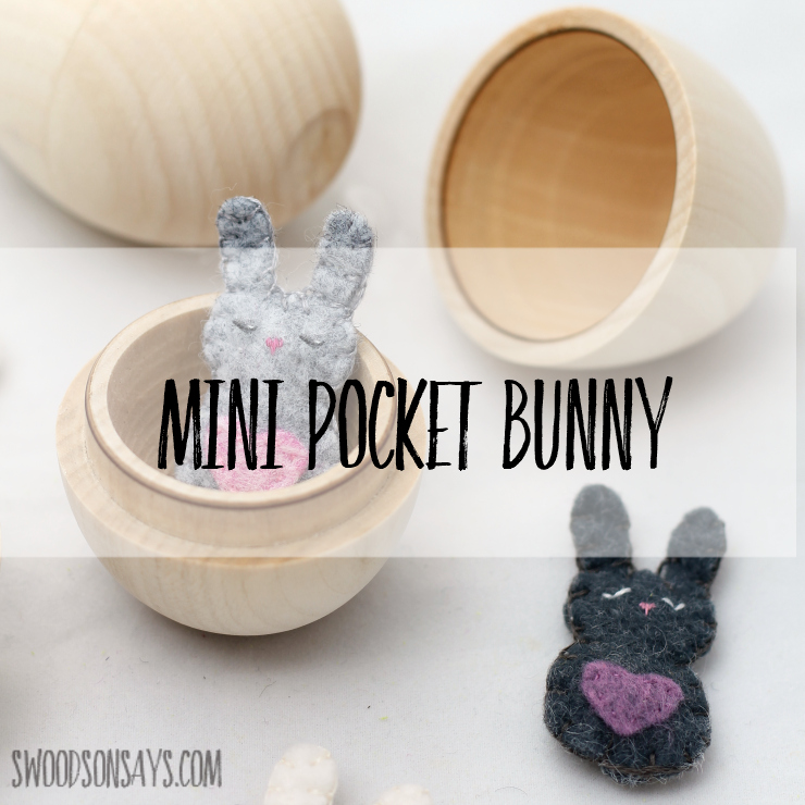 Free felt bunny sewing pattern alert! Hand sewn and adorable, this tiny bunny will tuck into an Easter egg or a kid's pocket. Just barely bigger than a quarter, it uses up felt scraps with hand stitching to make the sweetest thing to sew for spring. This free bunny softie is sure to be a hit with little hands. #freesewingpattern #easter