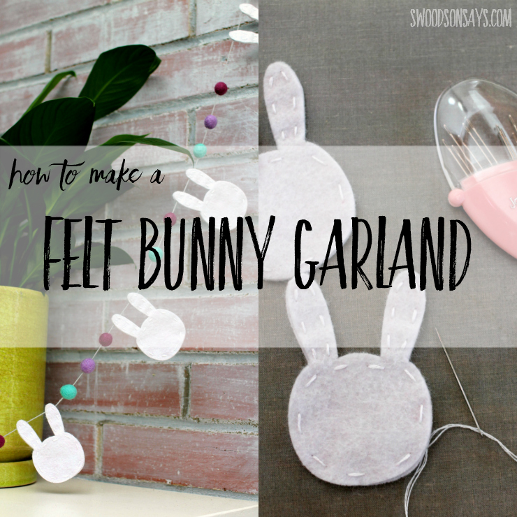 See how to make a felt bunny bunting for Easter! This shows off the capabilities of the Cricut Maker machine so you don't have to cut anything by hand. It is a fun Easter craft for adults to make diy felt Easter decorations. #SewCricut #CricutMade #ad
