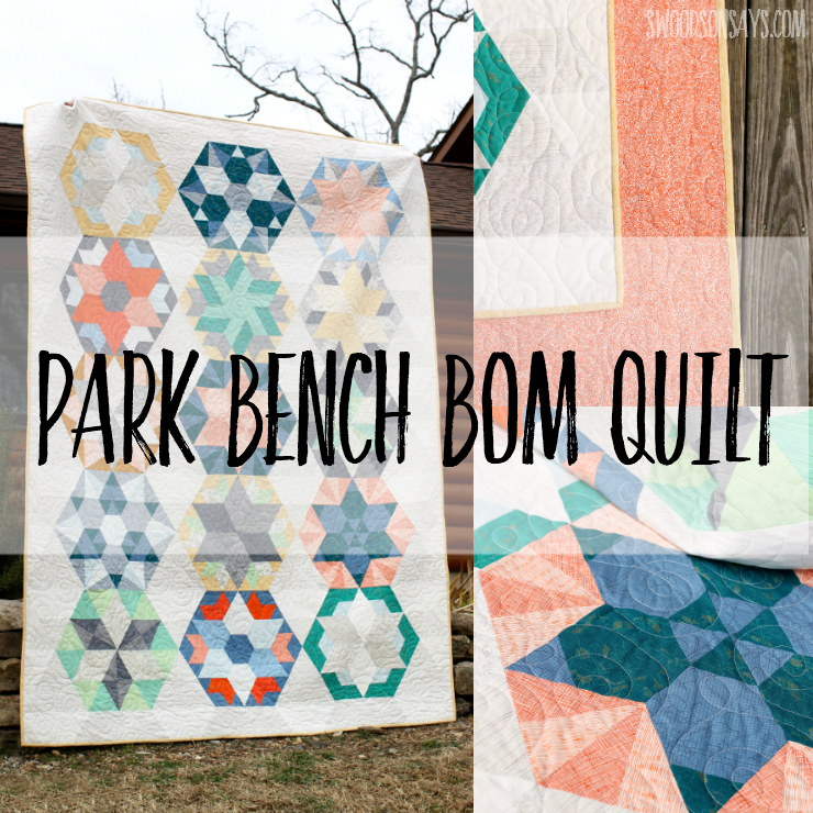 Block of the month clubs are so much fun, and here is a modern BOM quilt pattern from Jaybird Quilts! See the beautiful variations on classic blocks with this modern pastel quilt. #quilting #quilts