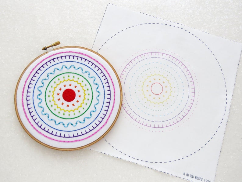 rainbow embroidery kit