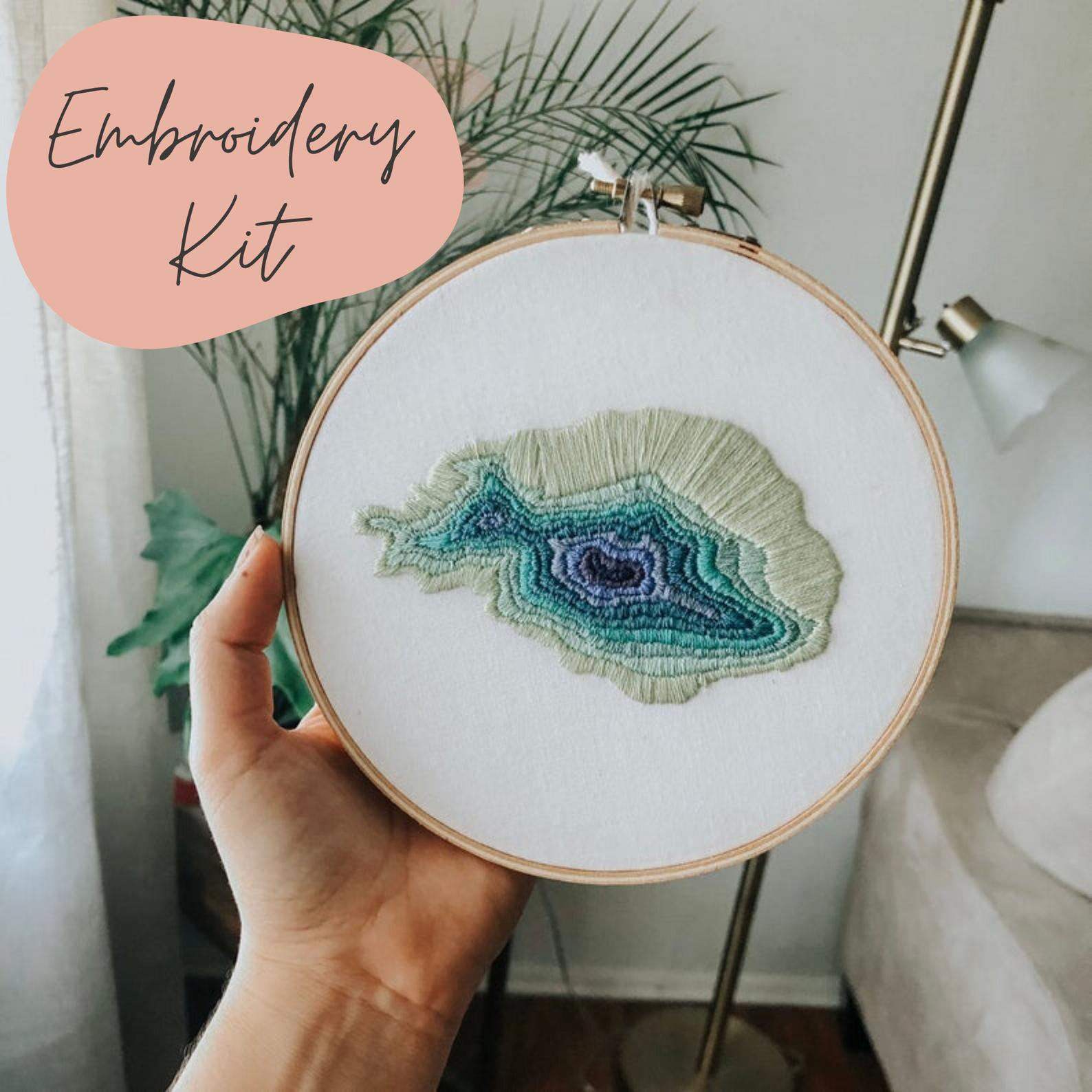 topography embroidery kit