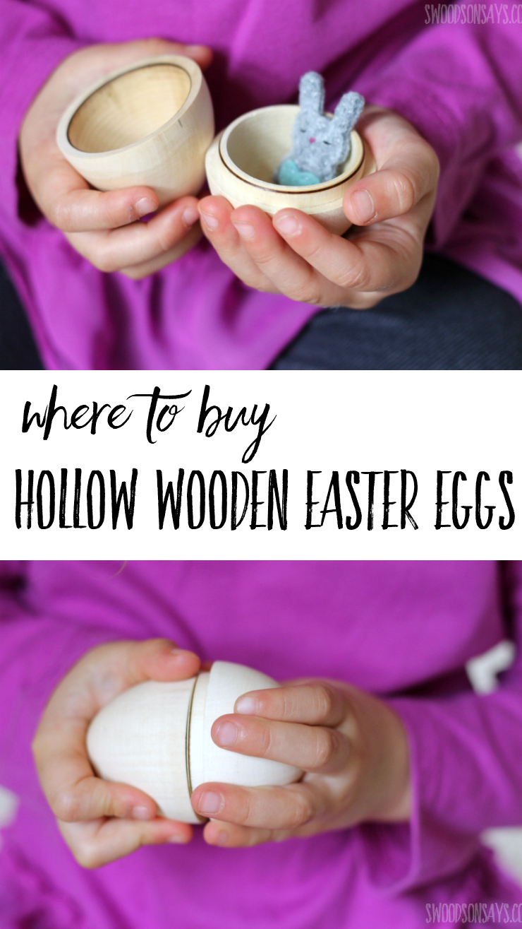 It can be overwhelming searching for a specific Easter craft product; I'm sharing where I found high quality, hollow wooden Easter eggs that open! #easter #eastercrafts