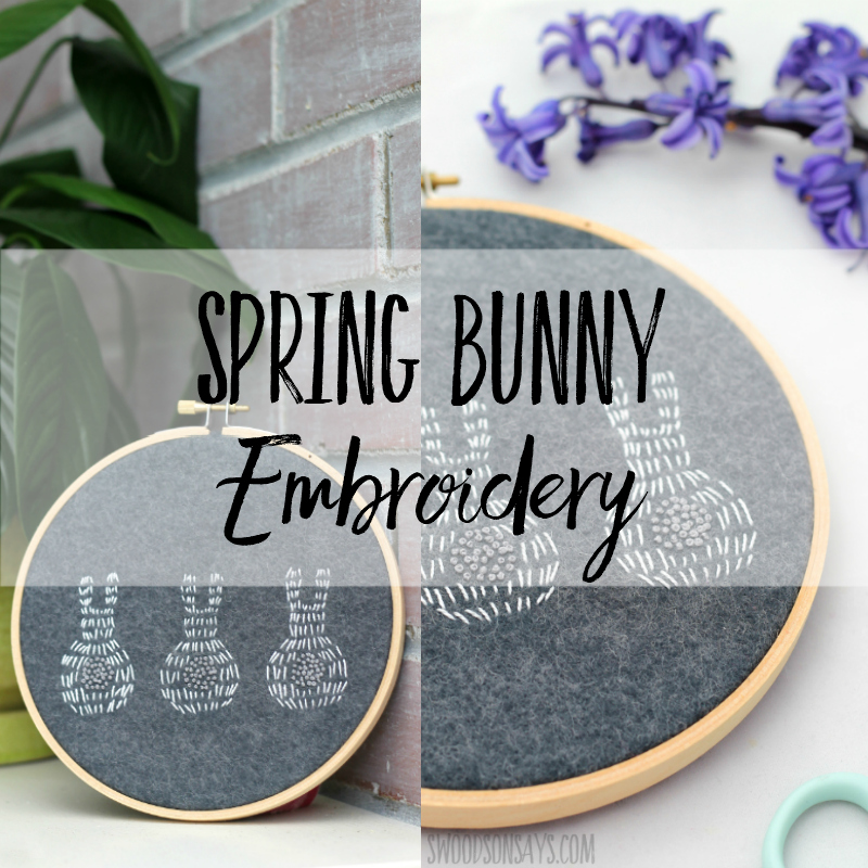 Bunny embroidery pattern