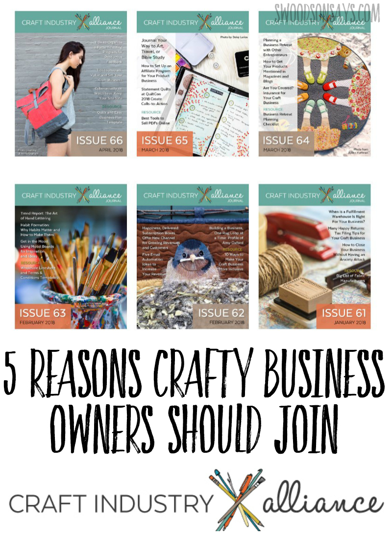 5 reasons bloggers and business owners should join the craft industry alliance. #blogging 