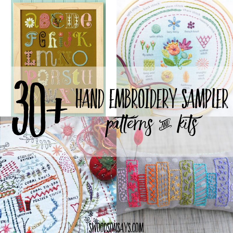 beginner embroidery sampler pattern