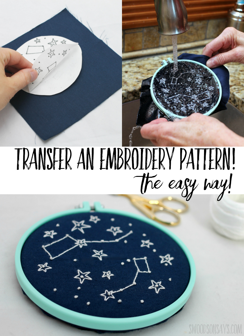 Stop tracing and start printing! This embroidery pattern transfer method is super easy - click through to see more. #embroidery #handembroidery 