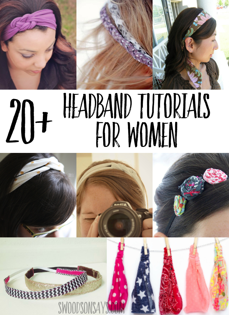 Over 20 free headband sewing tutorials for women linked in this post, a great way to use up fabric scraps and cheap handmade gift. #sewing #pdfpattern #crafts