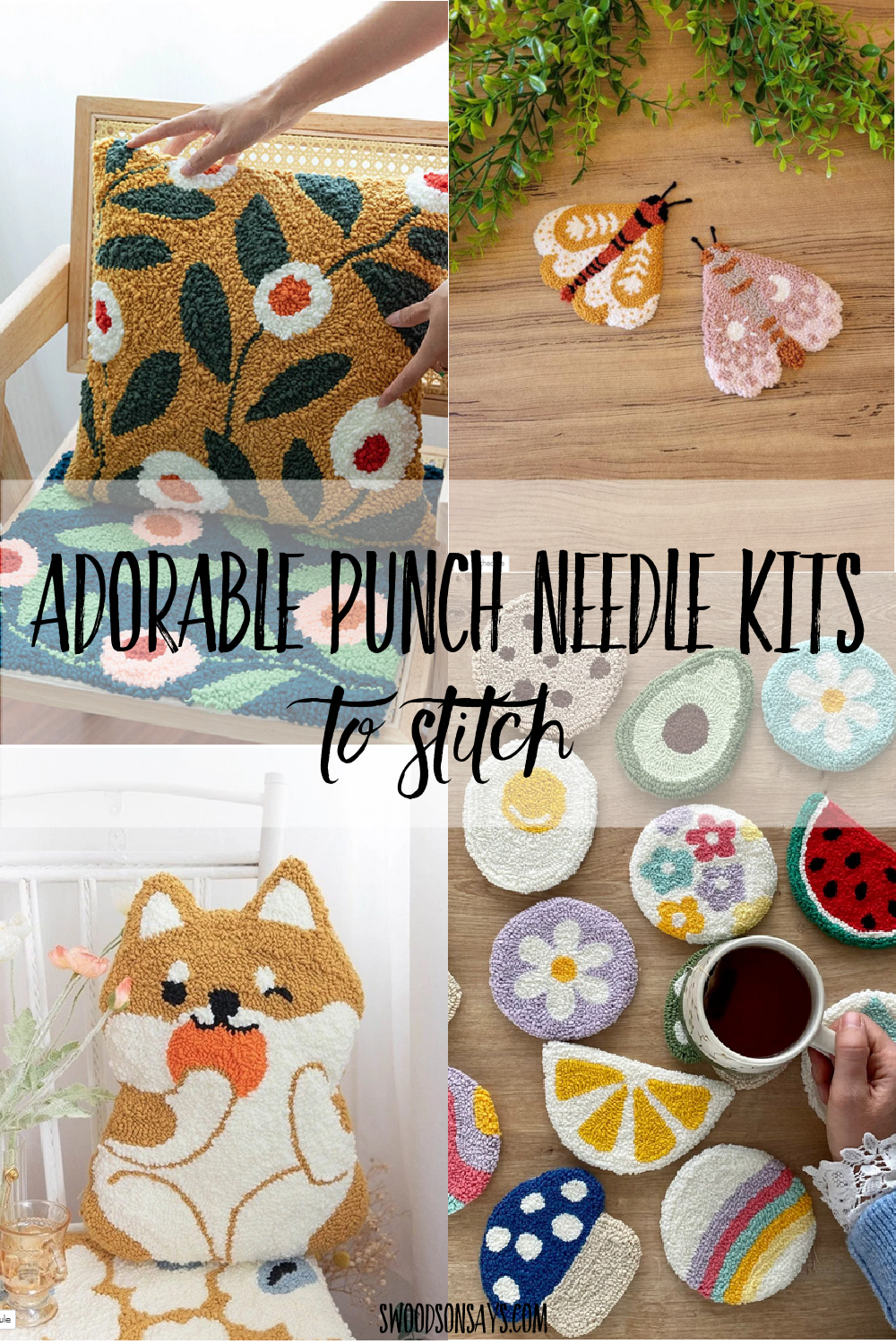 cute punch needle embroidery kits