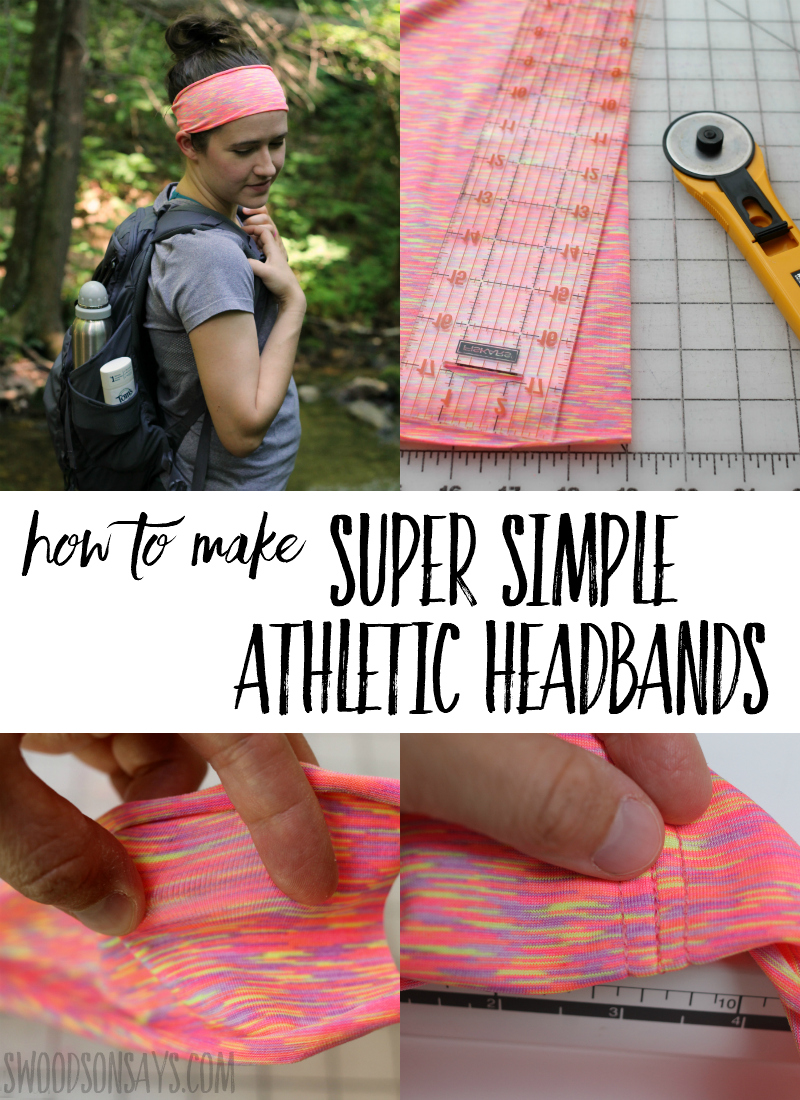The easiest headband tutorial ever! 3 seams and you're done, click through and see how to sew this athletic headband. Perfect for hiking and working out - in a post sponsored by Tom's of Maine. #ad #sewing #sewingwithknits #sewingtutorials